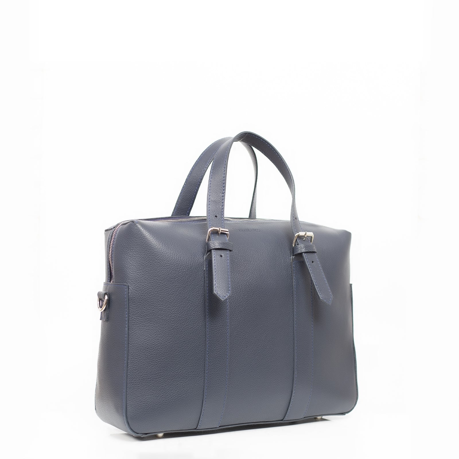 SACOCHE 100% cuir bleu nuit