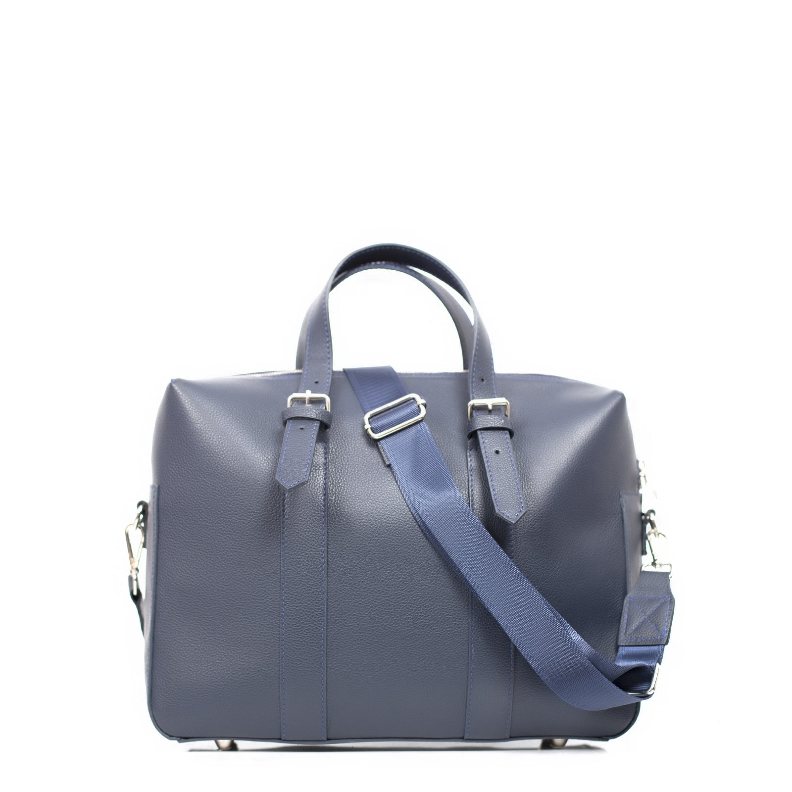 SACOCHE 100% cuir bleu nuit
