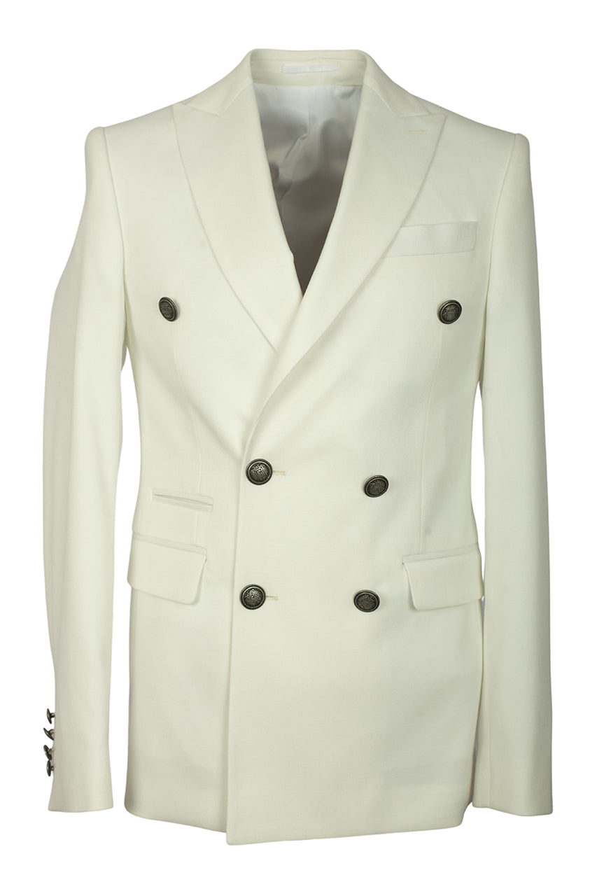 veste croisée blanc casée Maroc