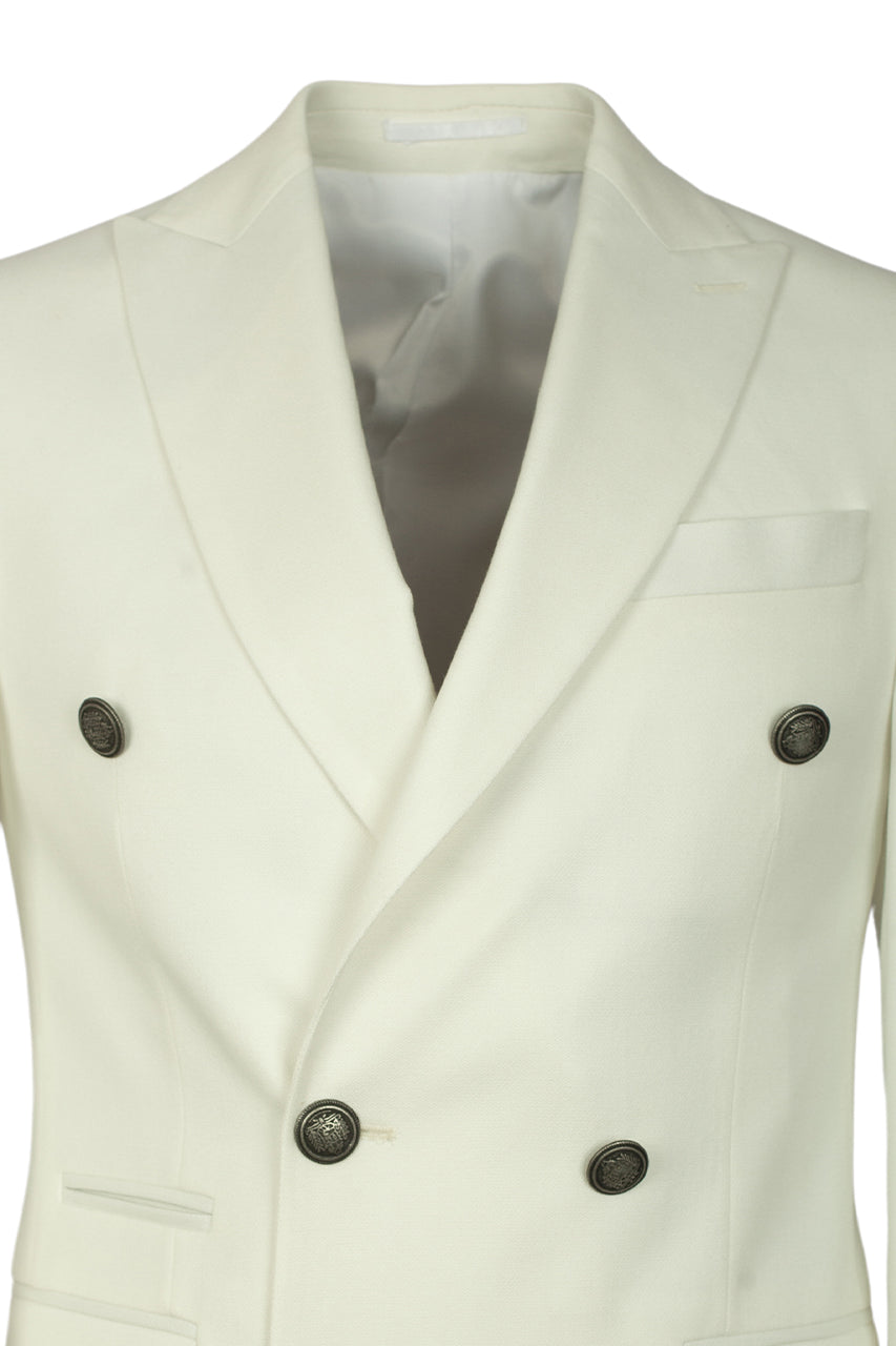 veste croisée blanc casée Maroc