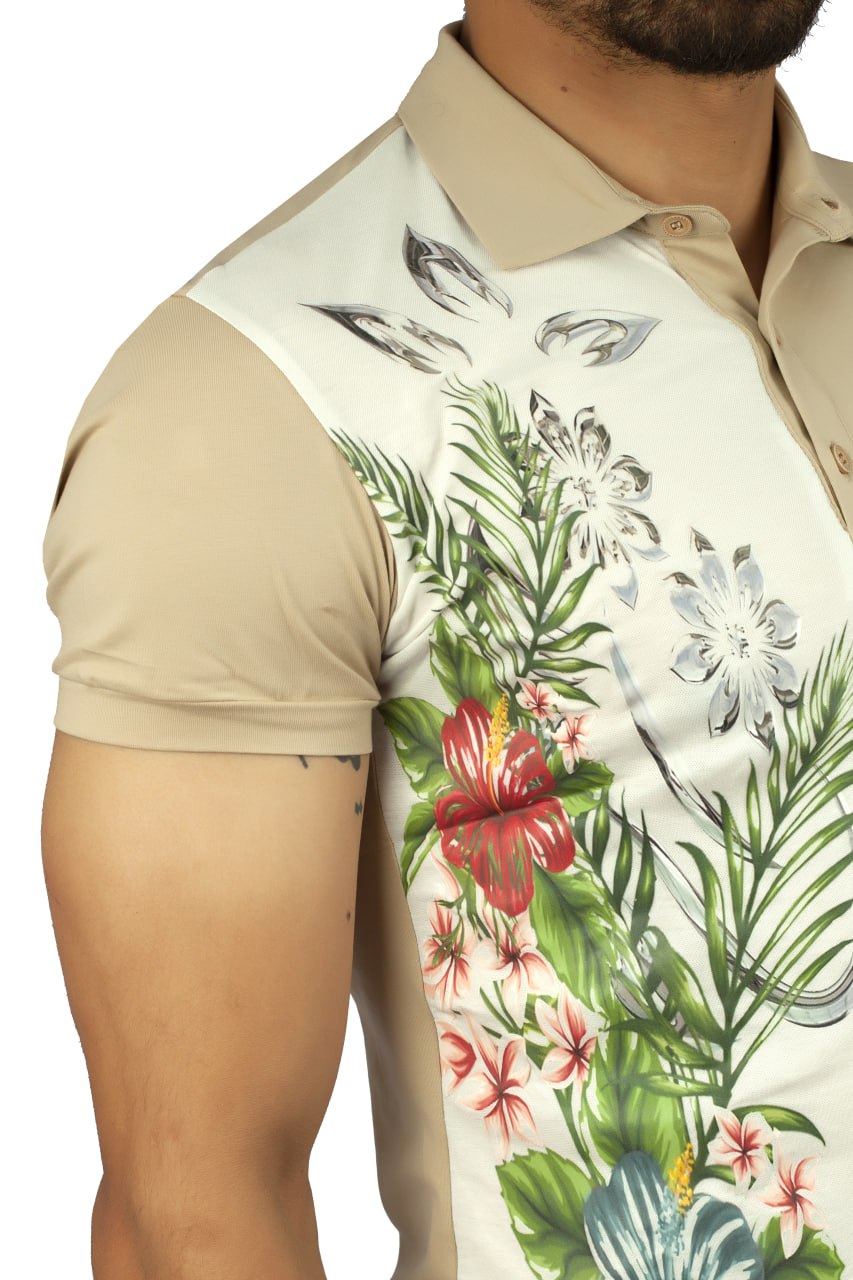 Polo Giomi motif fleuri