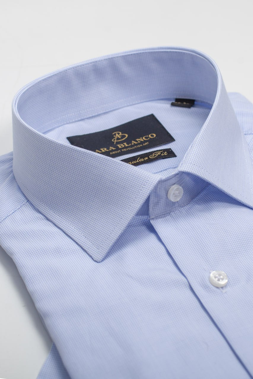 Chemise Demi-manche rayé bleu ciel