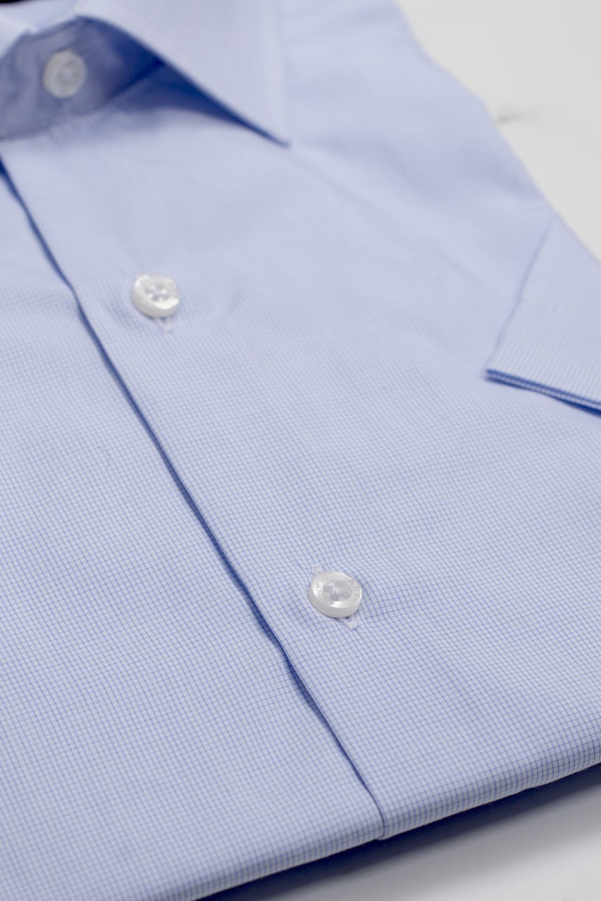 Chemise Demi-manche rayé bleu ciel