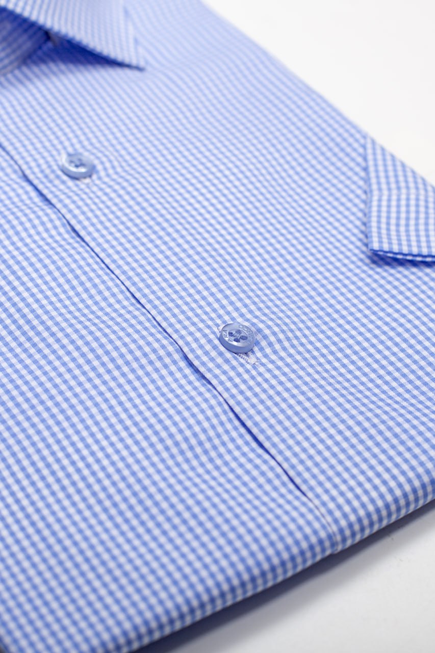 Chemise Demi-manche - Bleu Rayé