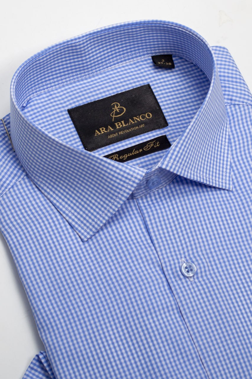 Chemise Demi-manche - Bleu Rayé
