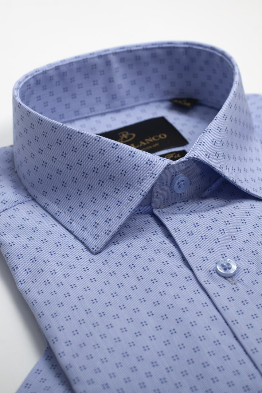 Chemise Demi-manche regular fit - Bleu