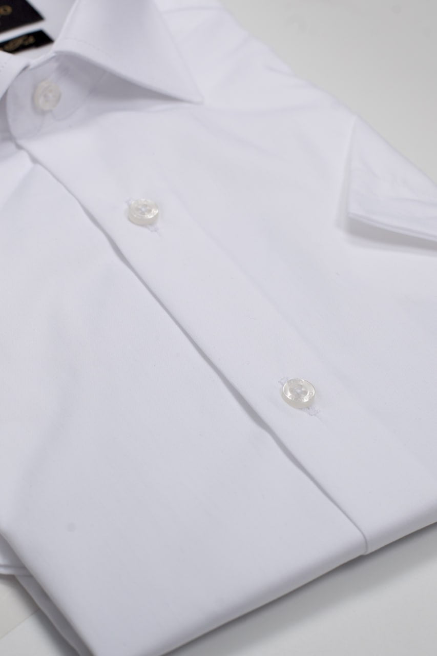 Chemise Demi-manche - Blanche Simple