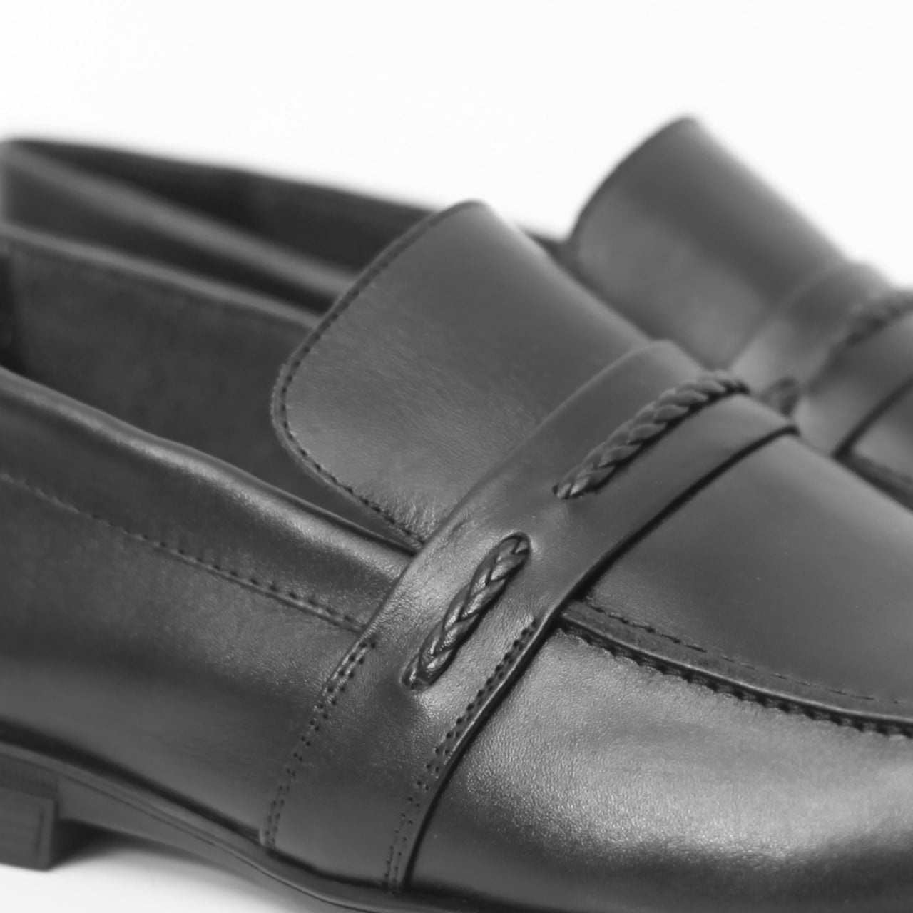 Mocassin En Cuir Souple - Noir