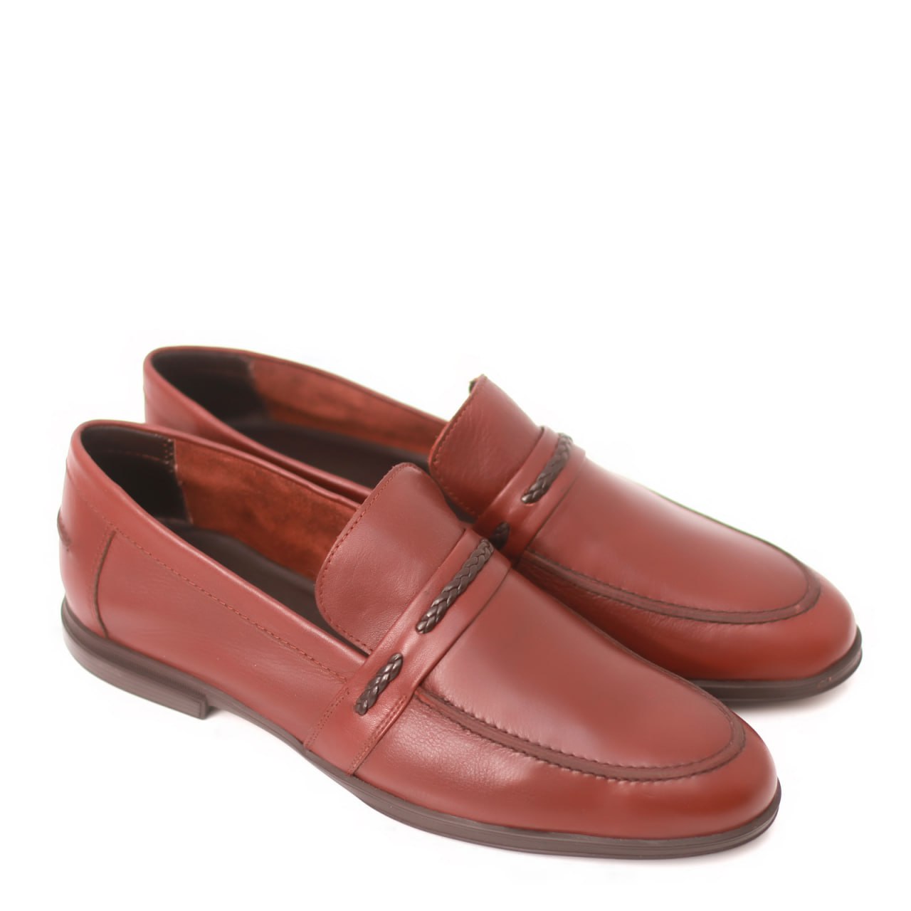 Mocassin En Cuir Souple - Marron Clair