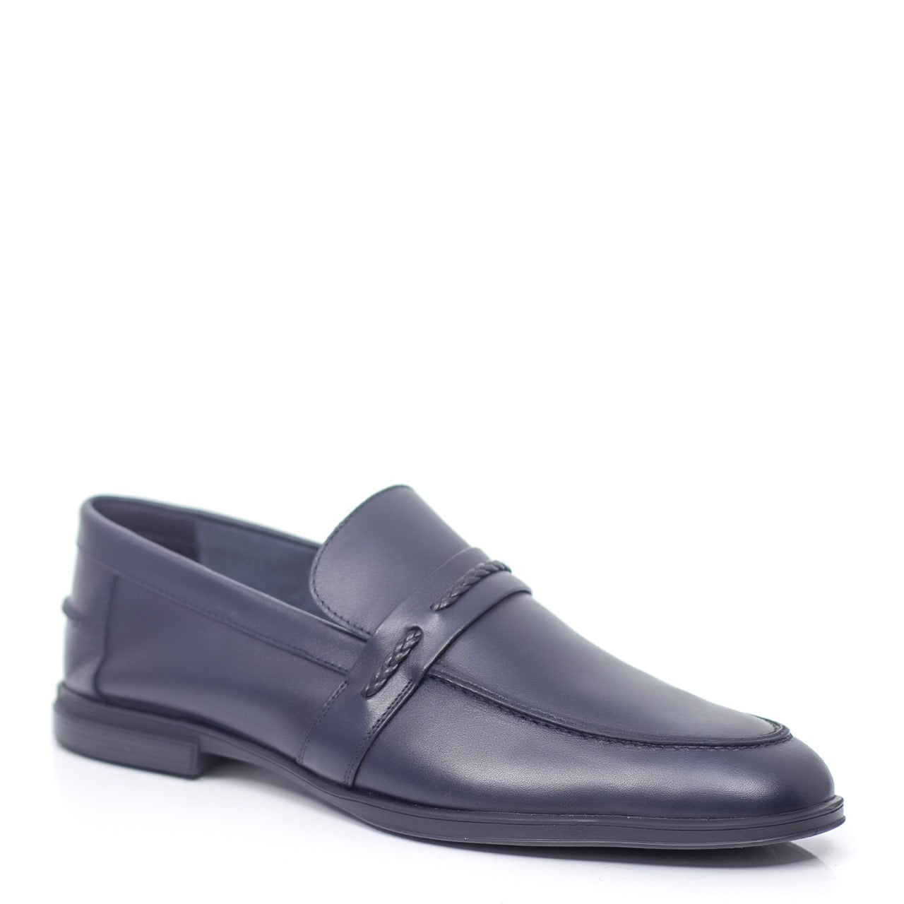 Mocassin En Cuir Souple - Bleu