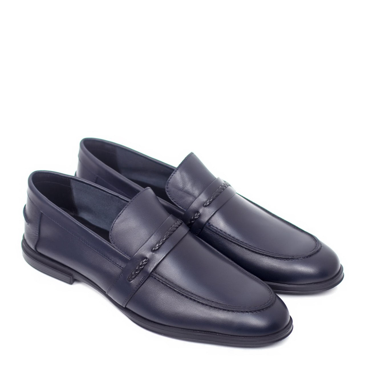 Mocassin En Cuir Souple - Bleu