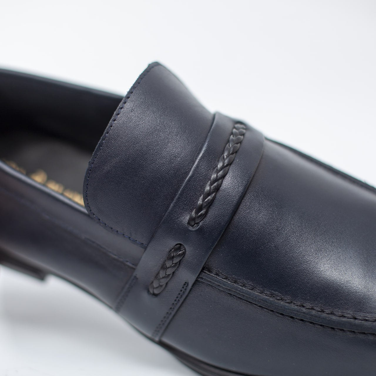 Mocassin En Cuir Souple - Bleu