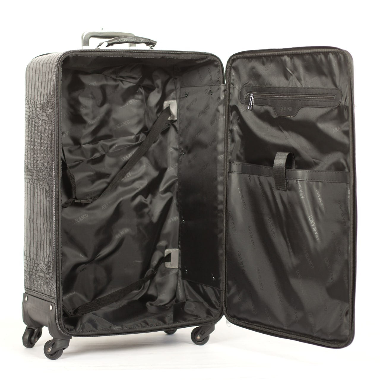Valise Ara Blanco Croco Grande