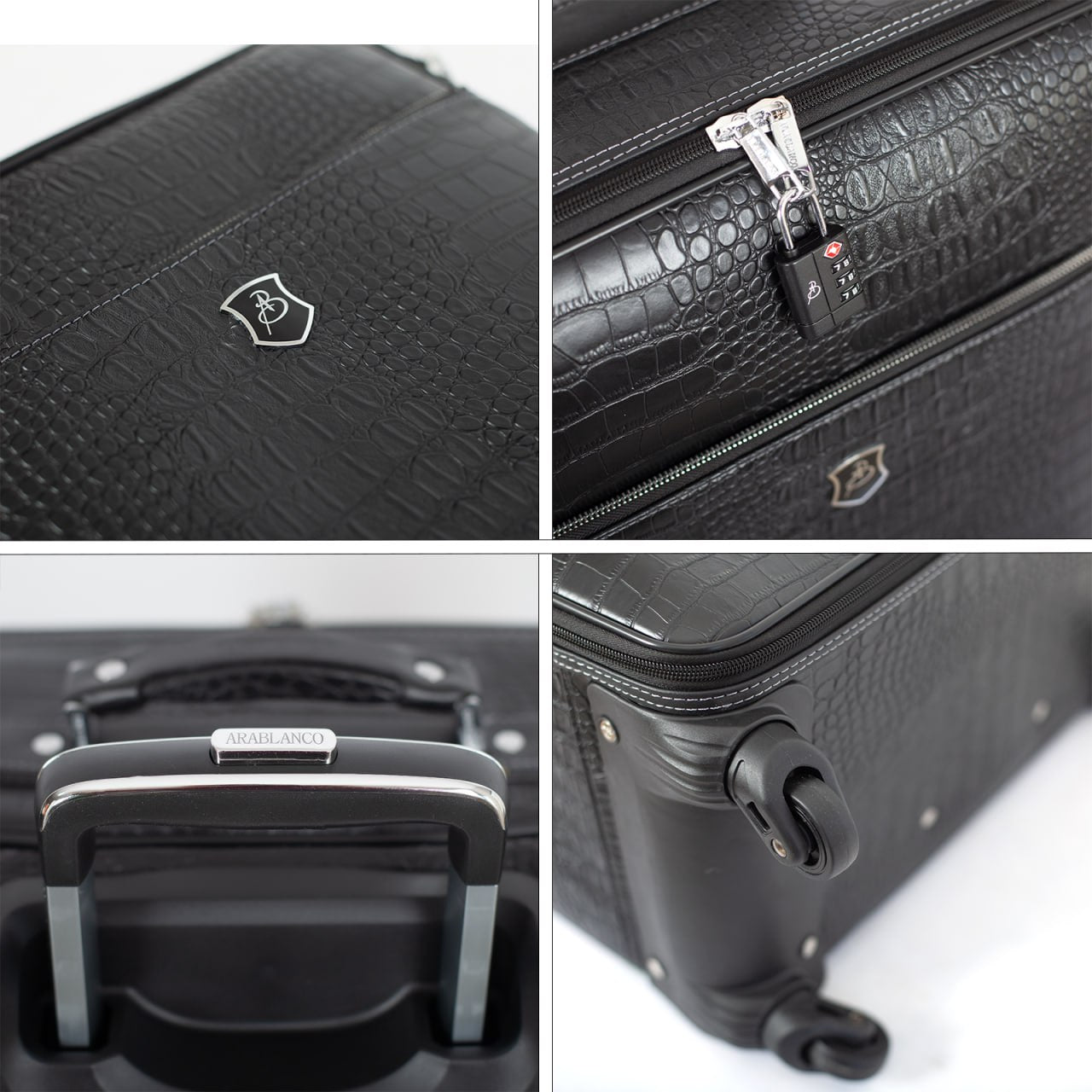 Valise Ara Blanco Croco Petite