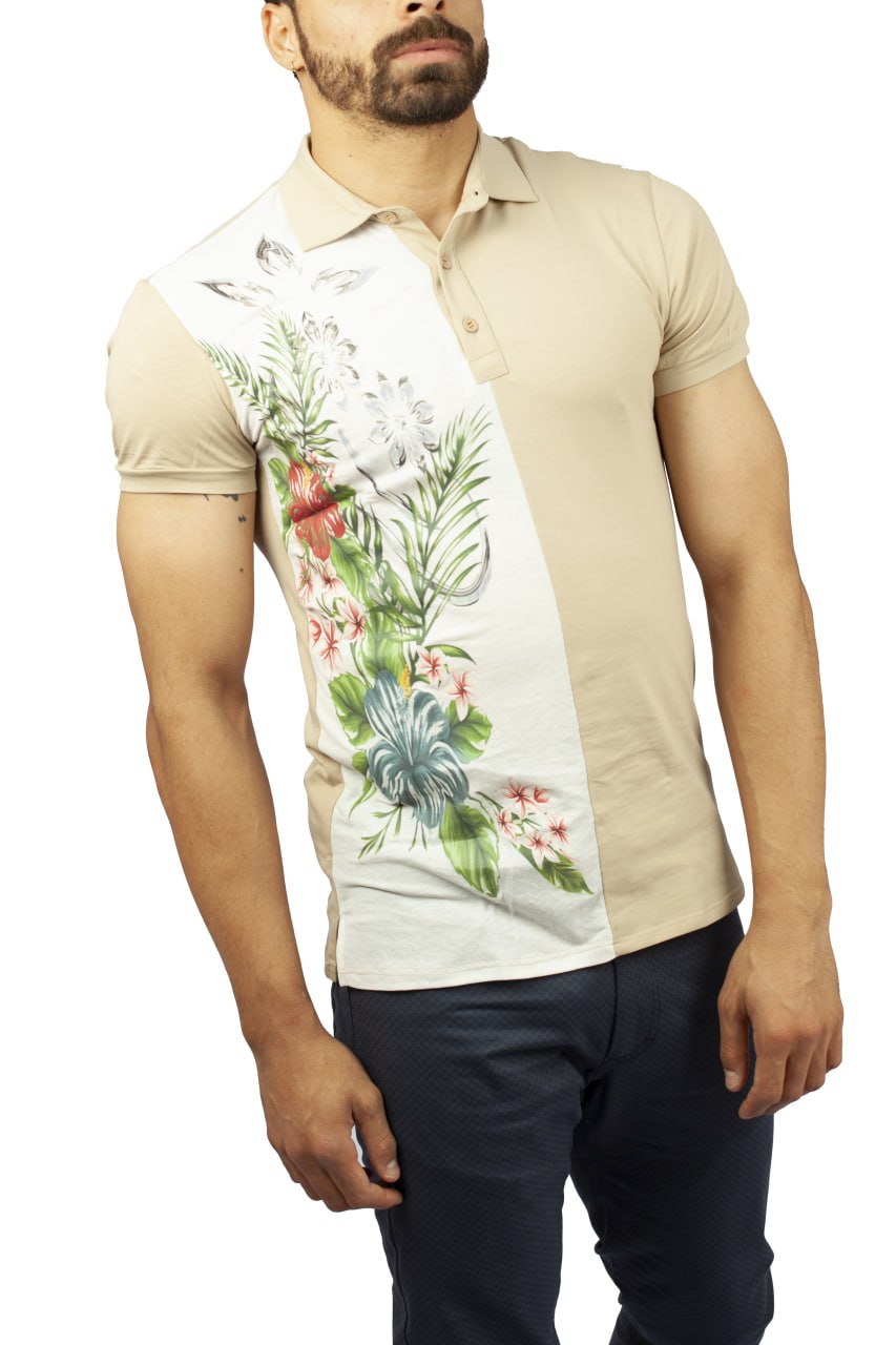 Polo Giomi motif fleuri