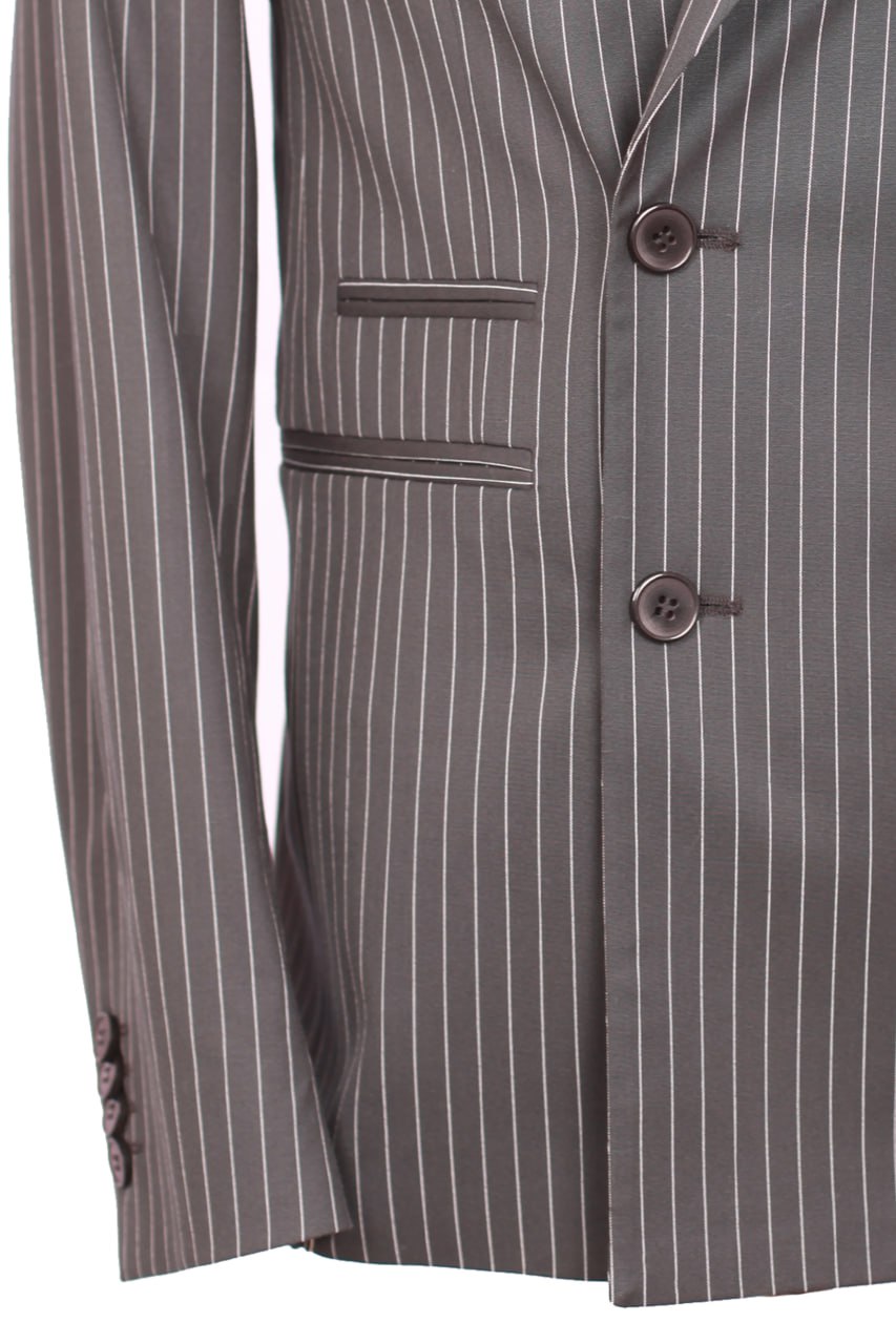 Costume Croisée Rayé - Noir