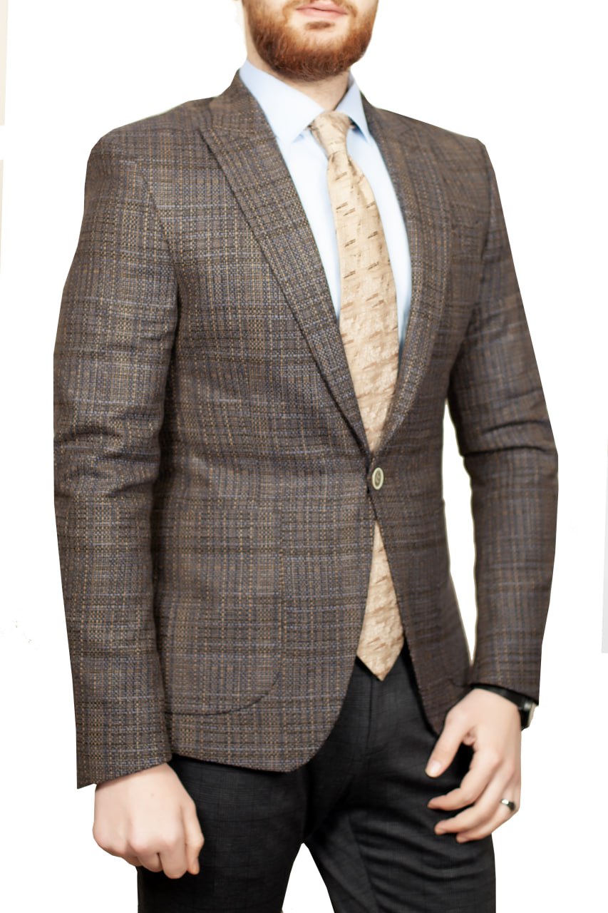 Vestes Slim En Laine Poche Plaquée