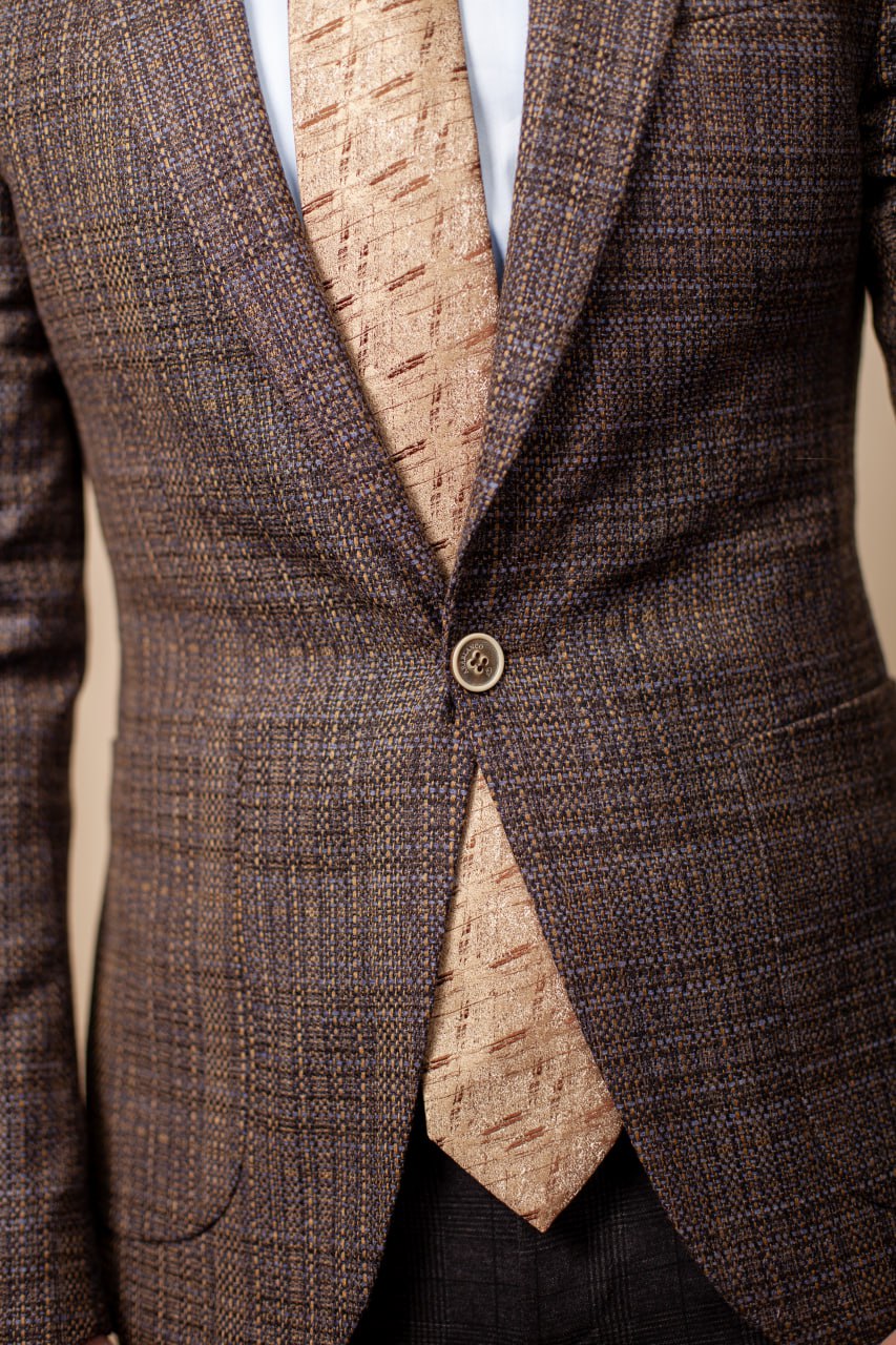 Vestes Slim En Laine Poche Plaquée