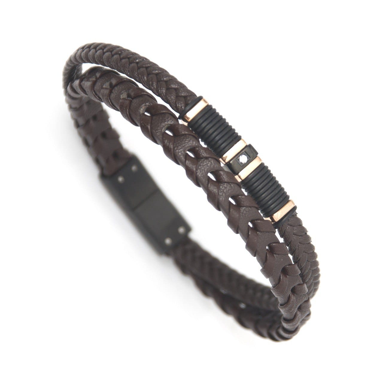 Bracelet Cuir En Acier Inoxydable