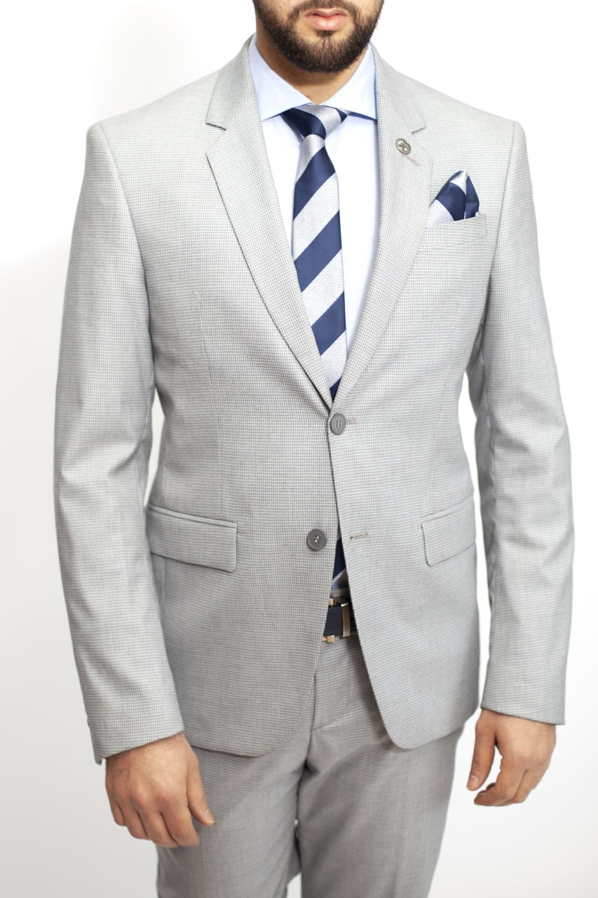 Costume Gris 2 Bouton