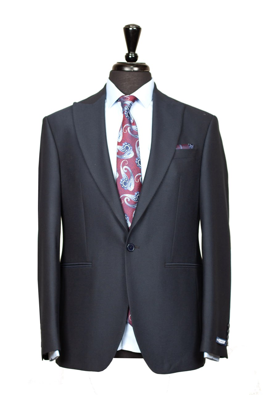 Costume Slim Seul Bouton Noir