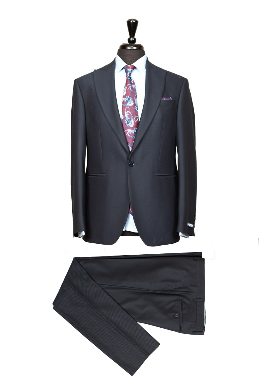 Costume Slim Seul Bouton Noir