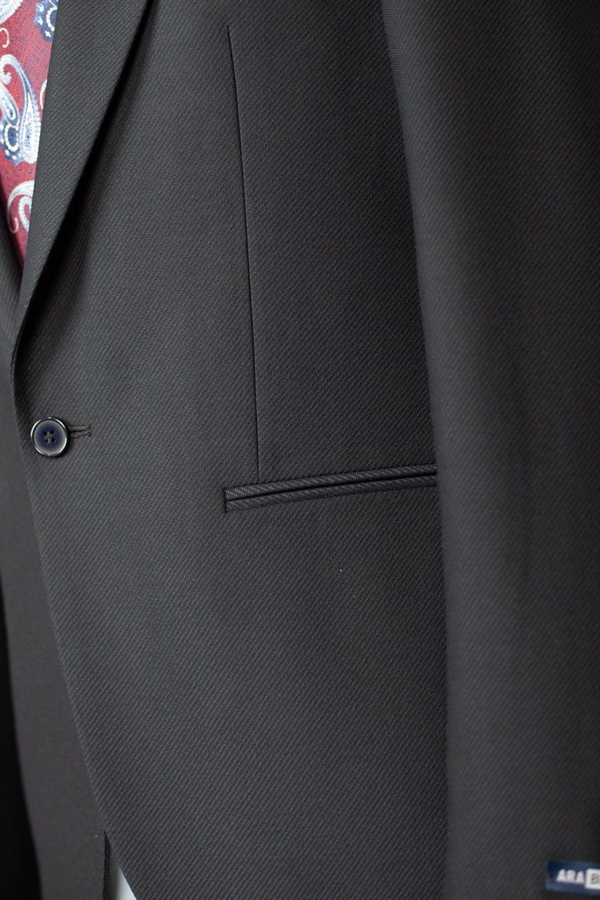 Costume Slim Seul Bouton Noir