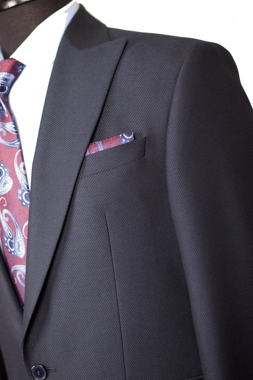 Costume Slim Seul Bouton Noir