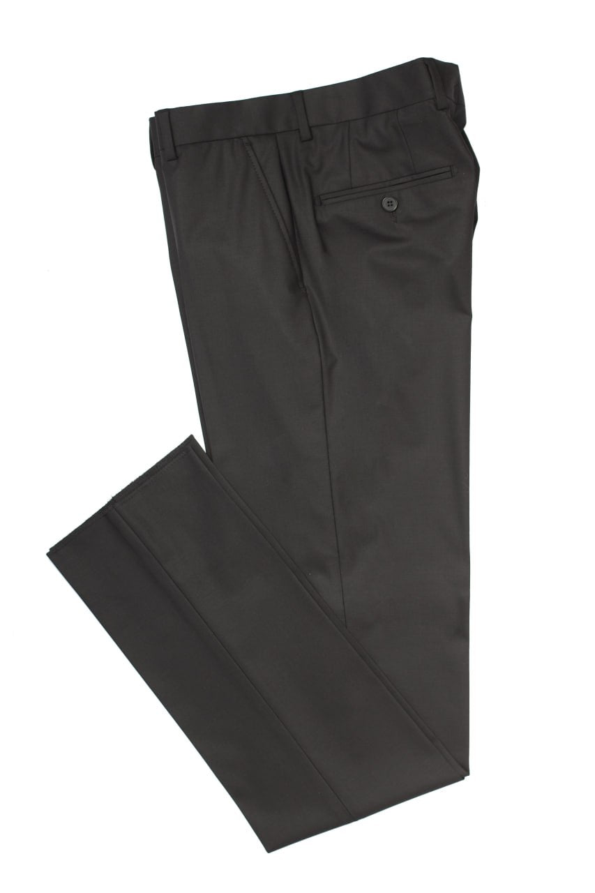 Costume Noir En Laine - 2 Boutons