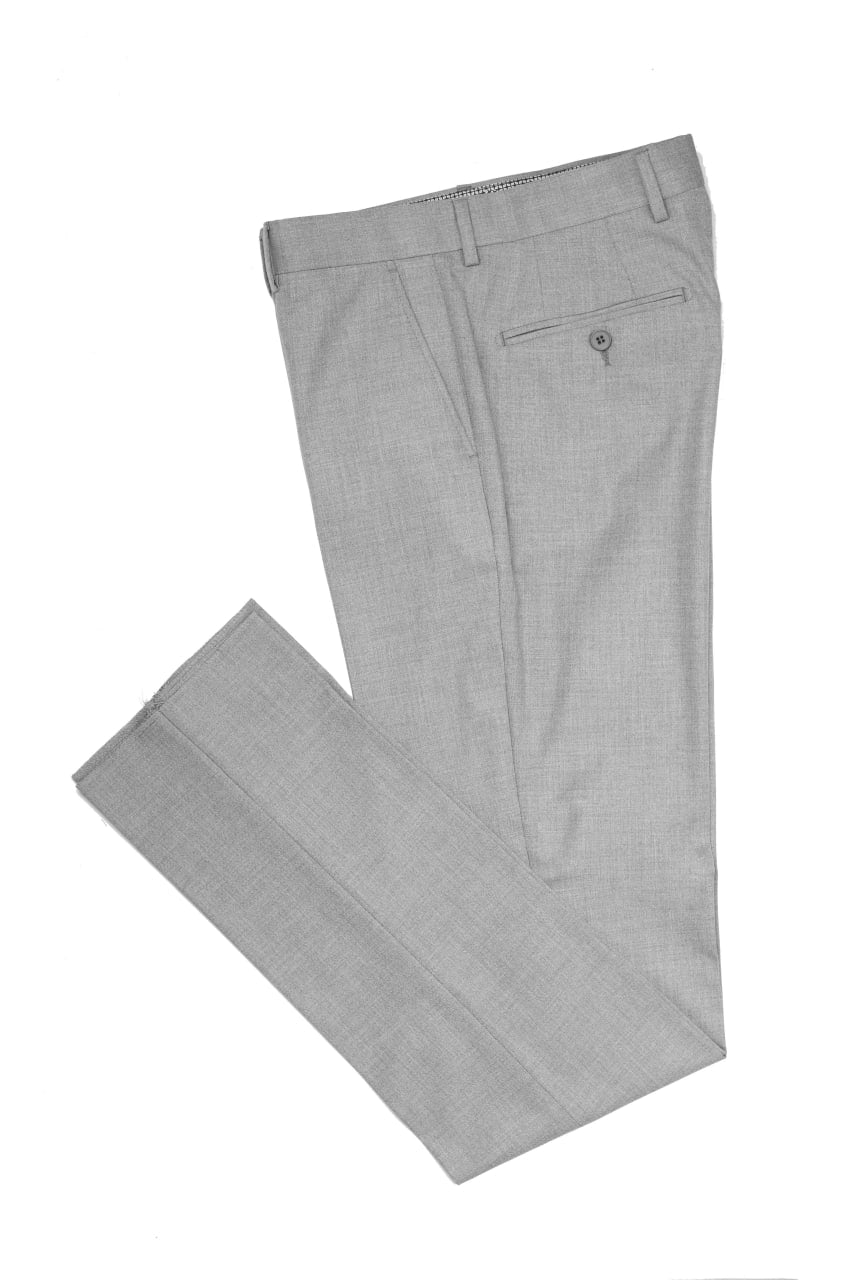 Costume Gris En Laine - 2 Boutons
