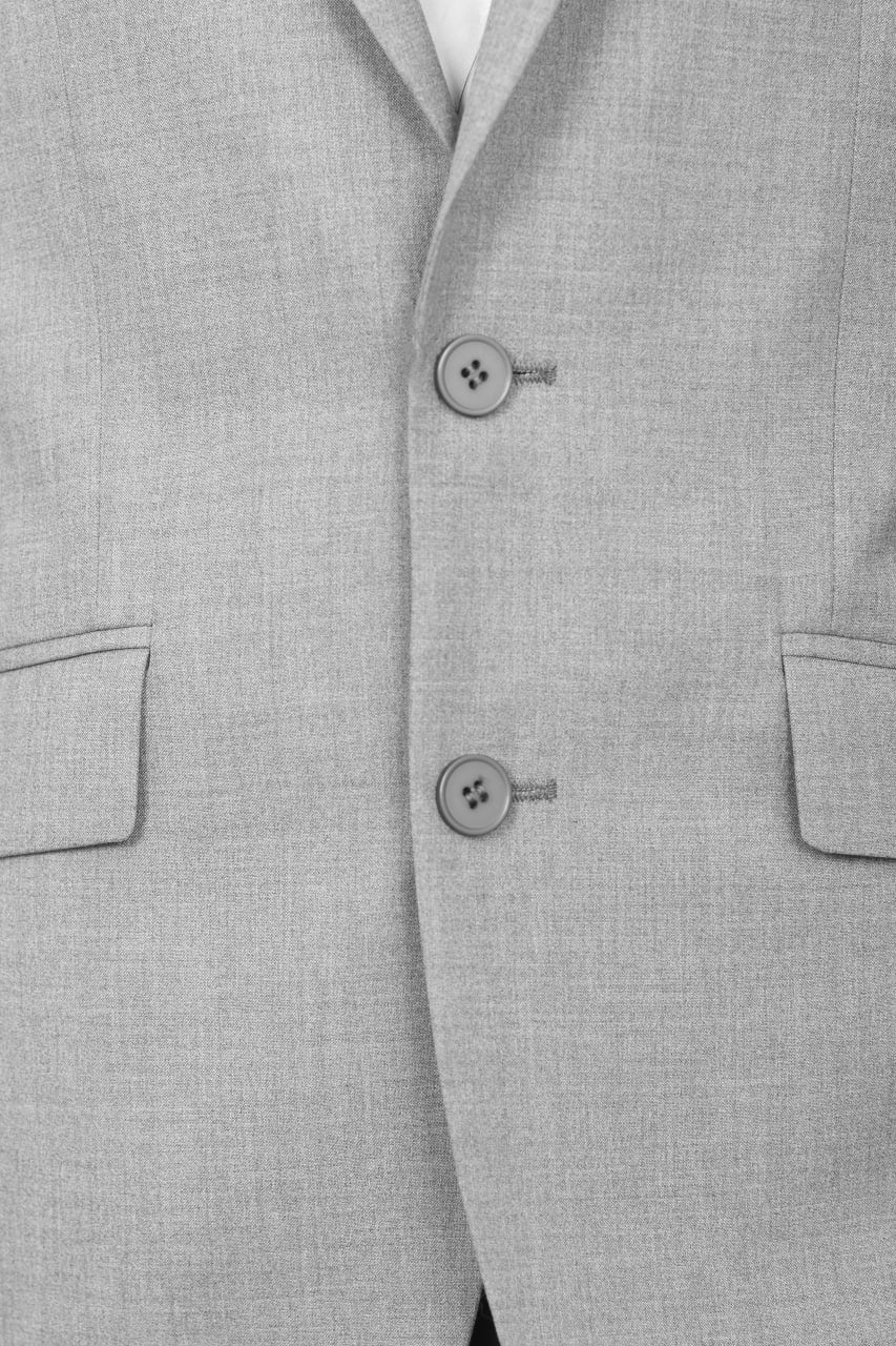 Costume Gris En Laine - 2 Boutons