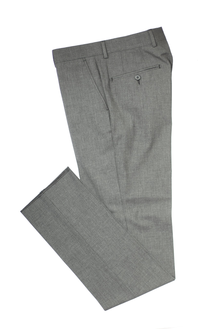 Costume Gris Acier En Laine  - 2 Boutons