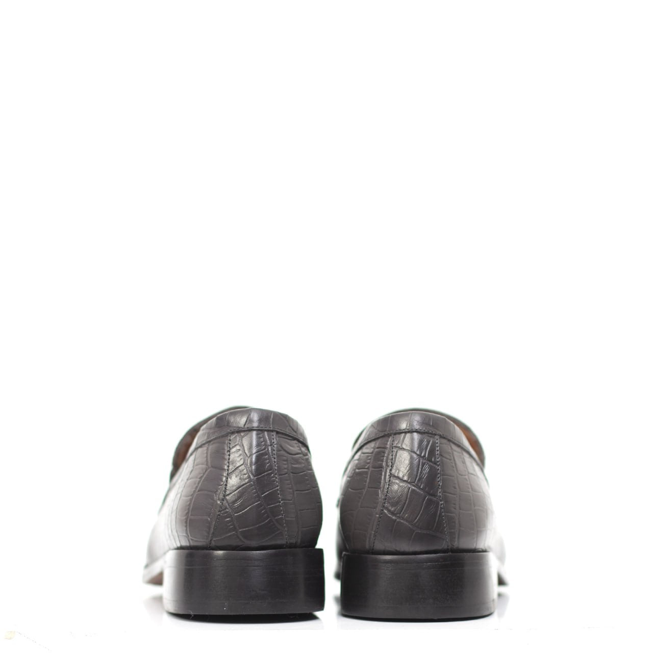Chaussure Cuir Croco - Gris