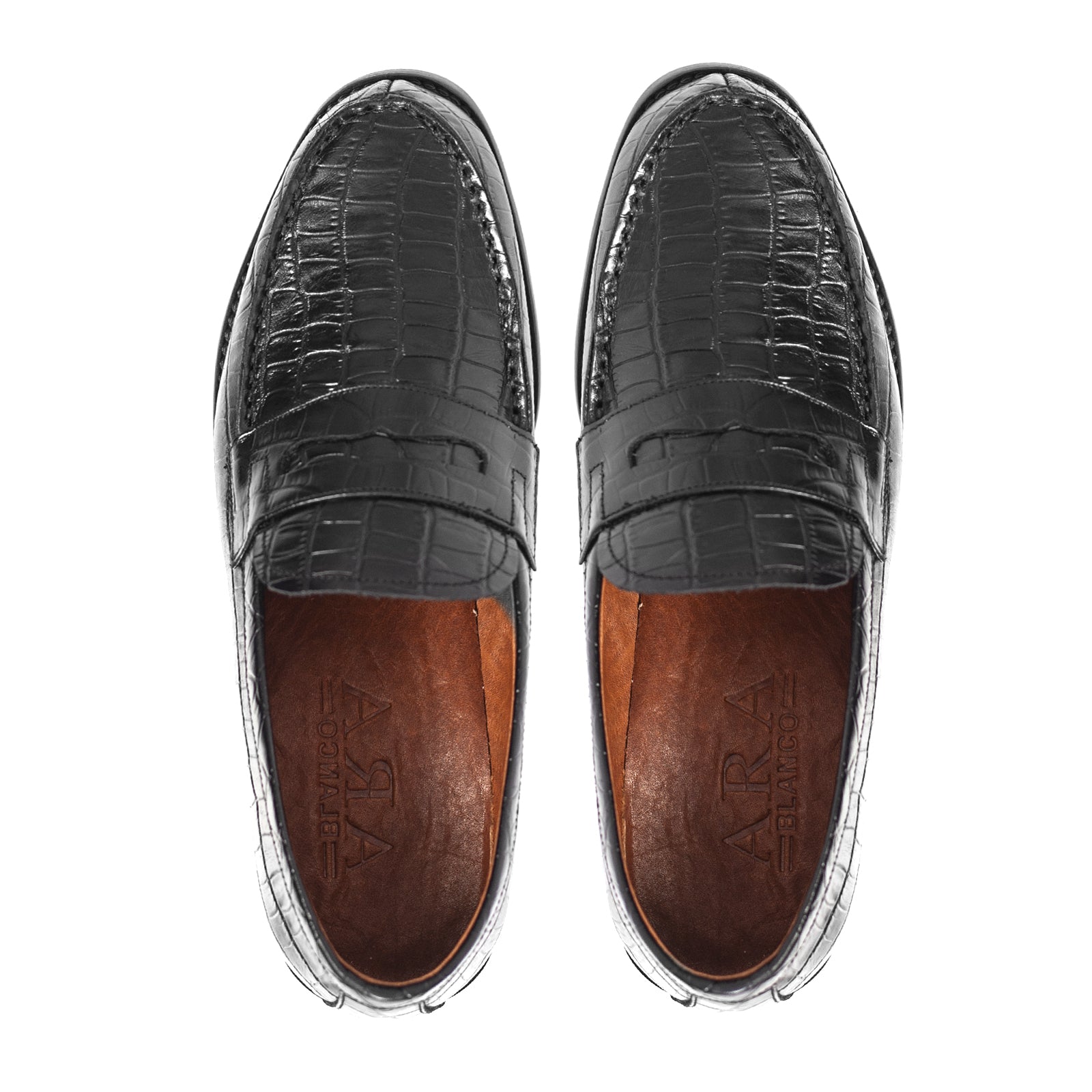 Chaussure Cuir Croco - Noir