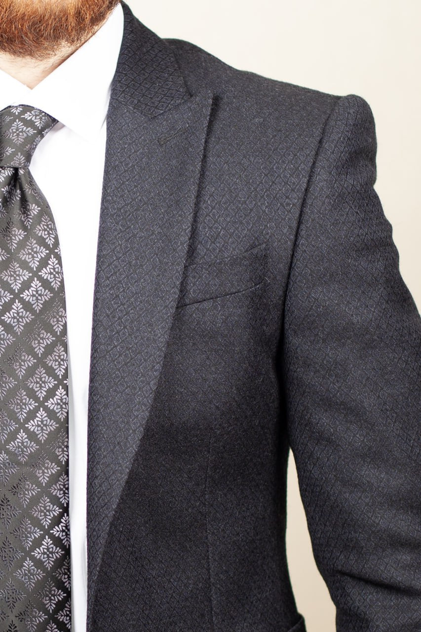 Vestes Slim En Laine Poche Plaquée